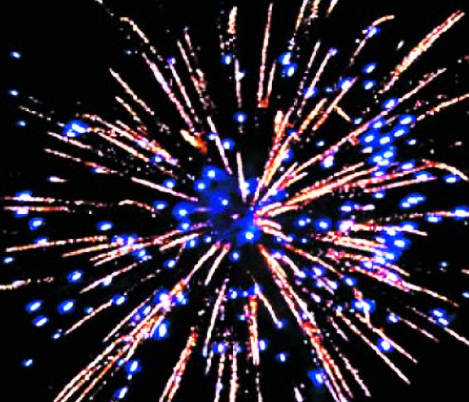 Baterie de artificii Blue Sparkling